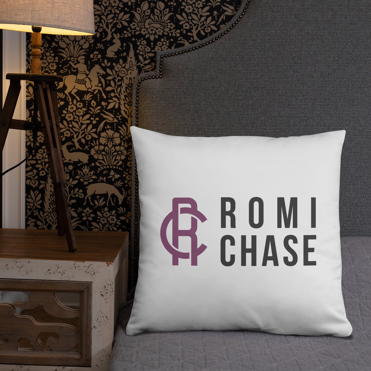 Basic Pillow w/ Romi Chase Image / Star background and Logo on the back