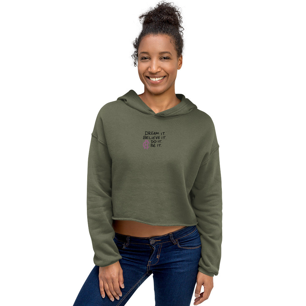 Romi Chase Quote Crop Hoodie