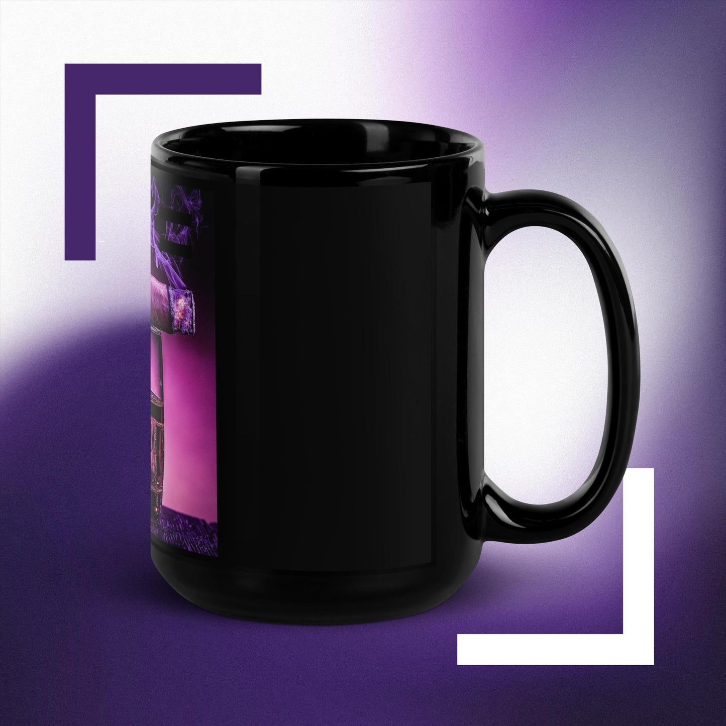 Whiskey on the Rocks Black Glossy Mug