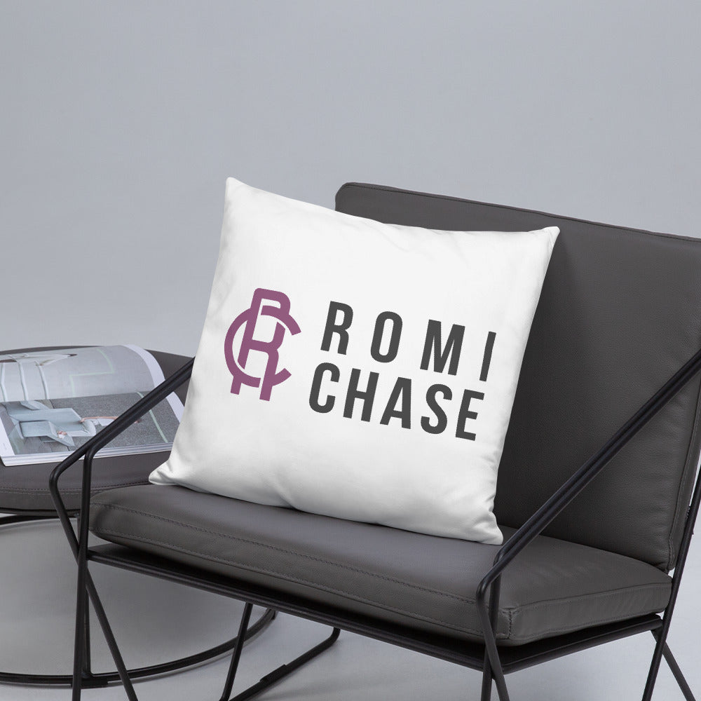 Basic Pillow w/ Romi Chase Image / Star background and Logo on the back