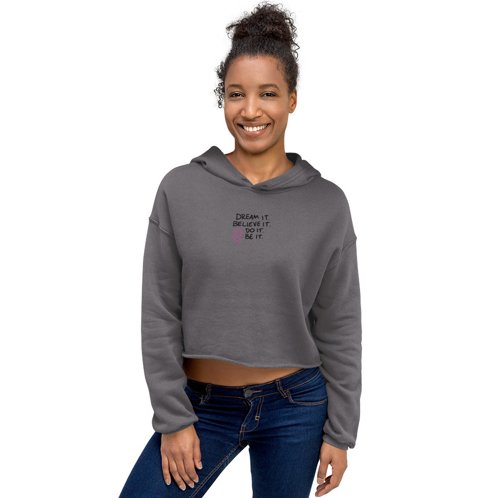 Romi Chase Quote Crop Hoodie