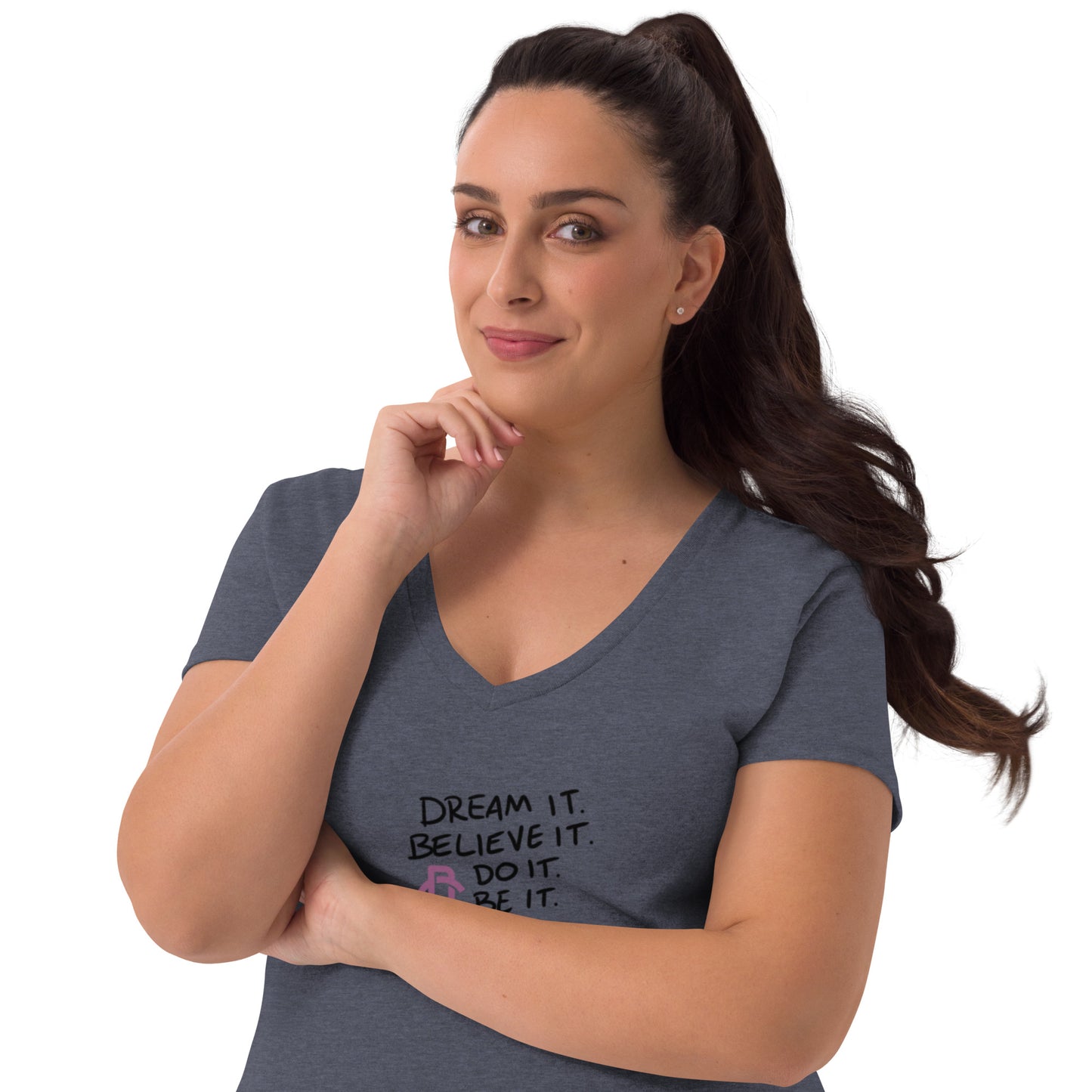 Romi Chase Quote Women’s Recycled V-neck T-shirt